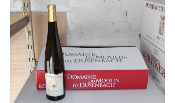 6 flessen à 75cl witte wijn Domaine du Moulin de Dusenbach, Gerwurtztraminer 2018 plus 6 flessen à 75cl witte wijn Riesling
